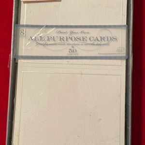 G Squared Print Your Own All Purpose Cards-50 All Purpose Cards & Envelopes